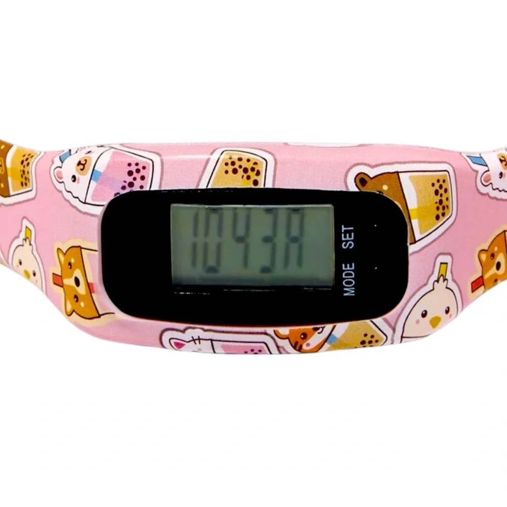 Bubble Tea Critters Pink Active LED Watch - NWT